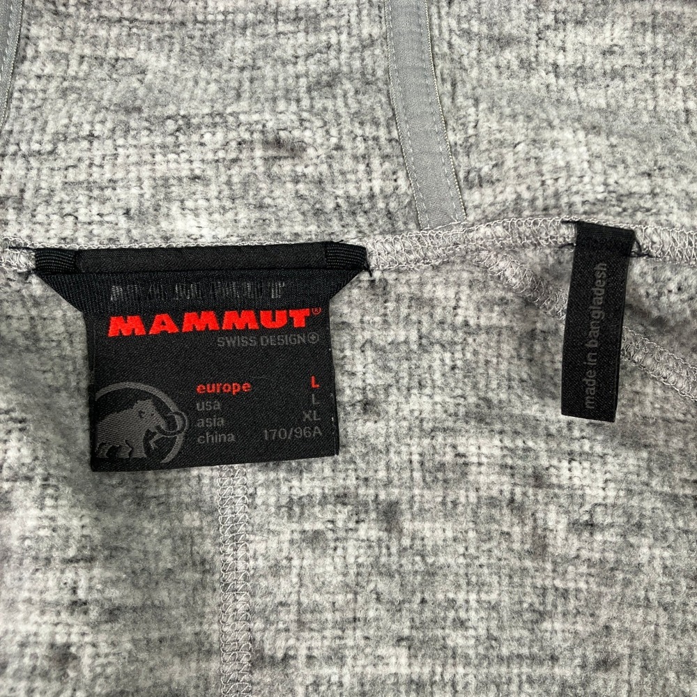 Mammut Chamuera ML Hooded Jacket Womens L Gray Knit Fleece Zip Up 1014-01370 - Picture 4 of 10